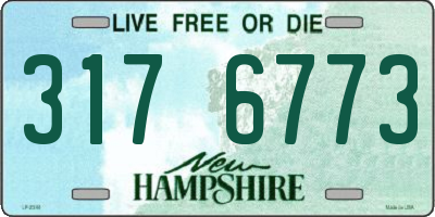 NH license plate 3176773