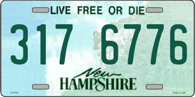 NH license plate 3176776