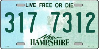 NH license plate 3177312