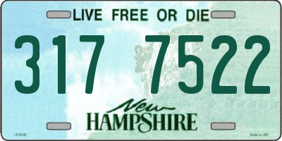 NH license plate 3177522