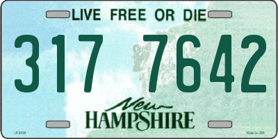 NH license plate 3177642