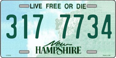 NH license plate 3177734