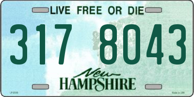 NH license plate 3178043