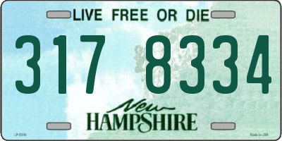 NH license plate 3178334