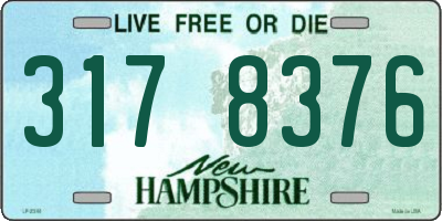 NH license plate 3178376