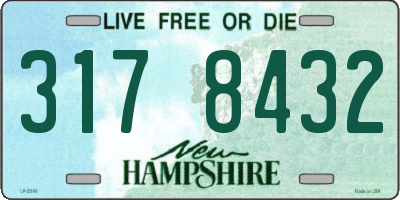 NH license plate 3178432