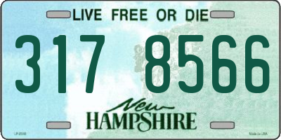 NH license plate 3178566