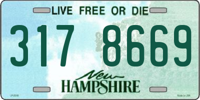 NH license plate 3178669