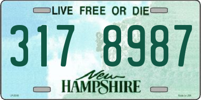NH license plate 3178987