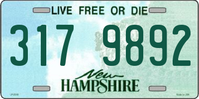 NH license plate 3179892