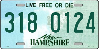 NH license plate 3180124