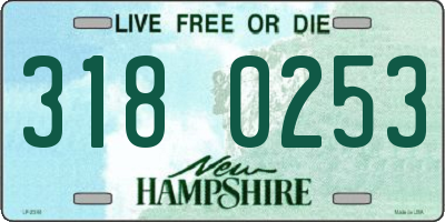 NH license plate 3180253