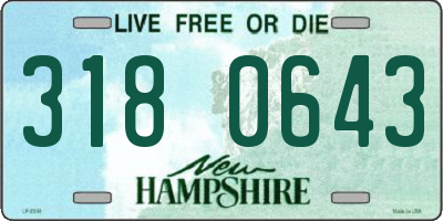 NH license plate 3180643