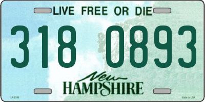 NH license plate 3180893
