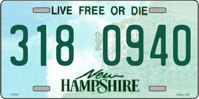 NH license plate 3180940