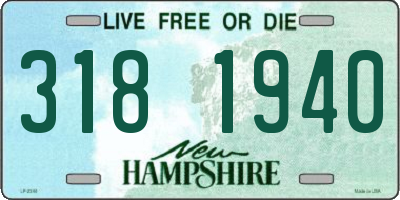 NH license plate 3181940