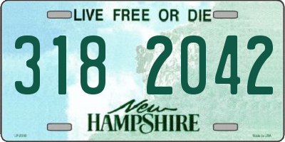 NH license plate 3182042