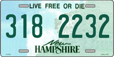NH license plate 3182232