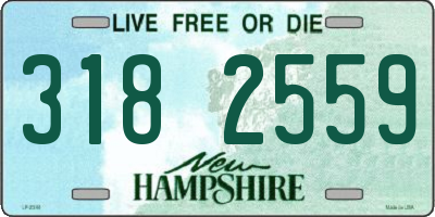 NH license plate 3182559