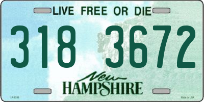 NH license plate 3183672