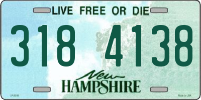 NH license plate 3184138