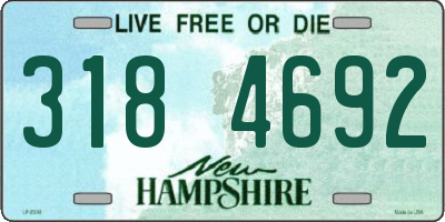 NH license plate 3184692