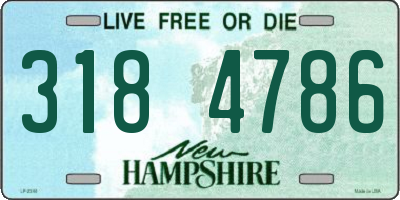 NH license plate 3184786