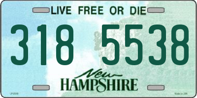 NH license plate 3185538