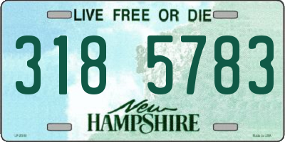 NH license plate 3185783