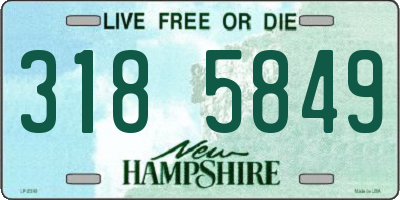 NH license plate 3185849