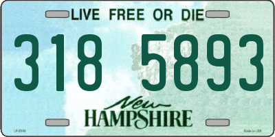 NH license plate 3185893