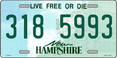 NH license plate 3185993