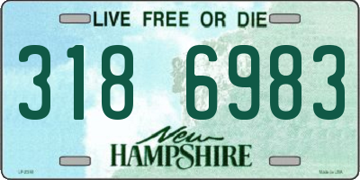 NH license plate 3186983