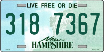 NH license plate 3187367