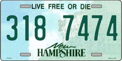 NH license plate 3187474