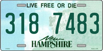 NH license plate 3187483