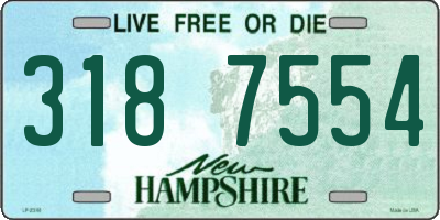 NH license plate 3187554