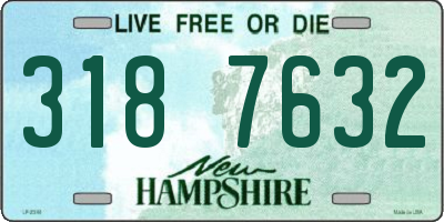 NH license plate 3187632