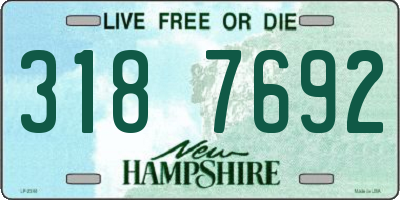 NH license plate 3187692