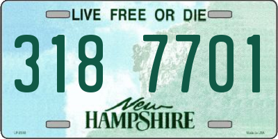 NH license plate 3187701