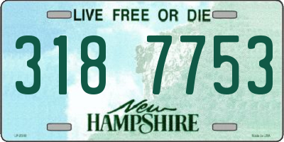 NH license plate 3187753