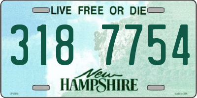 NH license plate 3187754