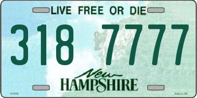 NH license plate 3187777