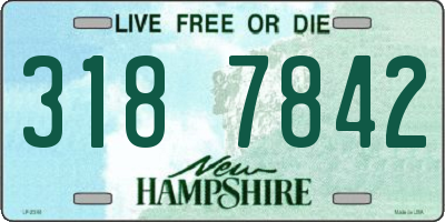 NH license plate 3187842