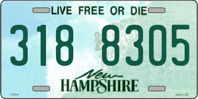 NH license plate 3188305