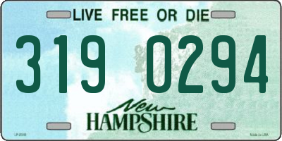 NH license plate 3190294