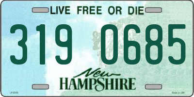 NH license plate 3190685
