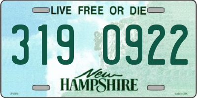 NH license plate 3190922