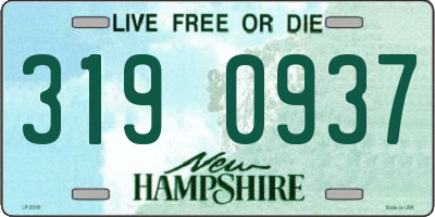 NH license plate 3190937