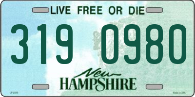 NH license plate 3190980